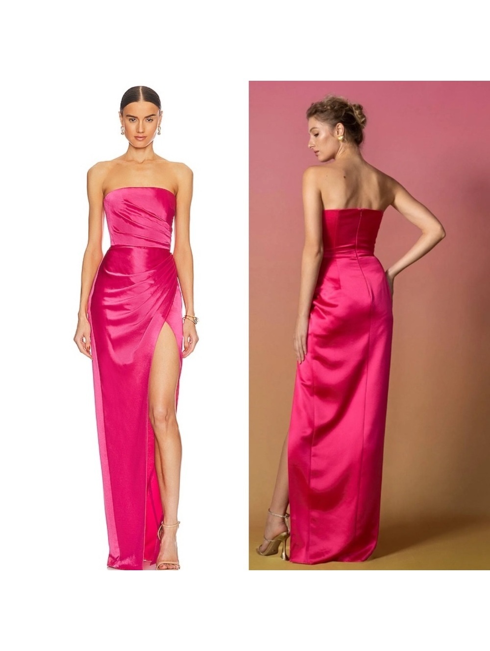 SAU LEE Priyanka Dress in Hot Pink